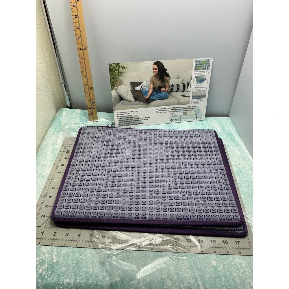 Cooling laptop Cushion Pad Breathable Chair Car Office Home Purple Portable‎